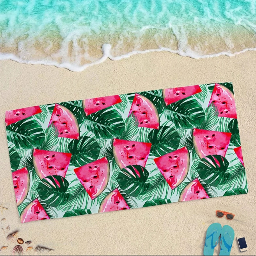 ● NWT Watermelon Microfiber Pool Sandproof Beach Towel - Picture 11 of 12